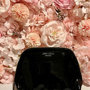 Jimmy Choo Glossy Black Cosmetic Bag